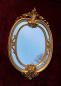Preview: Wandspiegel Oval Gold Barock Badspiegel Antik Ovaler Spiegel 60X39 Mirror c462