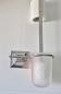 Mobile Preview: WC Garnitur 41cm Toilettenbürste poliertes Messing Silber, verchromt, Klobürstenhalter