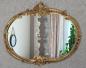 Preview: Barock Wandspiegel oval Antik Gold 52x42 Badspiegel Vintage ovaler Spiegel