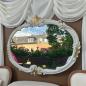 Preview: Wandspiegel Barock Oval Antik Stil Elfenbeingold 52x42 Badspiegel Vintage Retro Spiegel Prunk MADE IN ITALY