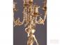 Mobile Preview: Messing Kerzenständer Engel Kerzenleuchter Mehrarmig Gold 41cm Massiv Kandelaber