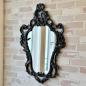 Preview: Wandspiegel Oval Schwarz Barock Antik Retro Gothik 50x76 Badspiegel 3039