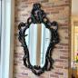 Preview: Wandspiegel Oval Schwarz Barock Antik Retro Gothik 50x76 Badspiegel 3039