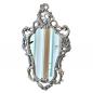 Preview: Barock Spiegel Wandspiegel Antik Silber 50x76cm Badspiegel Flurspiegel 3039