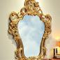 Preview: Barock Wandspiegel Gold  Oval Spiegel 50x76 Badspiegel Dekorativer Spiegel Prunkspiegel ANTIK 3039
