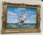 Preview: Gerahmte Gemälde Segelschiff Schiffbilder Maritime Stürmische Fahrt Seemotiv Schiff Hoher See von P. Lorenz