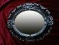 Preview: Bilderrahmen Oval Barock Schwarz-Silber 45X38 Fotorahmen Bilderrahmen