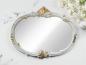 Preview: Wandspiegel Barock Oval Antik Stil Elfenbeingold 52x42 Badspiegel Vintage Retro Spiegel Prunk MADE IN ITALY
