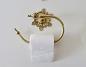 Preview: Toilettenpapier-Halter Gold Wc Papierhalter Messing Klopapier Rollenhalter
