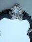 Preview: Barock Wandspiegel, Flurspiegel Schwarz-Silber Oval Vintage Badspiegel Antik 49X33 C443