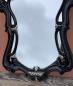 Preview: Wandspiegel Antik Oval Schwarz-Silber Badspiegel 54X39 Shabby Flurspiegel c498