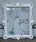 Preview: Antik Bilderrahmen Weiß mit Glas Barock Fotorahmen , Rahmen Photo Frame Jugendstil 43x37
