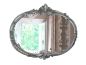 Preview: Wandspiegel Barock Oval Antik Silber 52x42 Badspiegel Vintage ovaler Spiegel Prunkspiegel Flurspiegel  C17 A.S