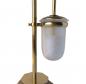 Preview: Messing Gold Stand wc Garnitur 58 cmToilettenbürste Klopapierhalter Bürste poliertes Messing