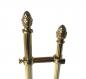 Preview: Messing Gold Stand wc Garnitur 58 cmToilettenbürste Klopapierhalter Bürste poliertes Messing