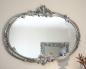 Preview: Wandspiegel Barock Oval Antik Silber 52x42 Badspiegel Vintage ovaler Spiegel Prunkspiegel Flurspiegel  C17 A.S