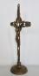 Preview: Stehkreuz groß Wandkreuz Jesus Corpus aus Messing Herrgott Kruzifixe Antik Gold Bronze 57cm Standkreuz Sa1601