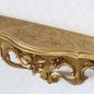 Preview: Wandkonsole Gold barock Spiegelkonsole  H: 21 / B: 45 cm / T: 13 cm Hängekonsole Telefontisch Antik Wandregal Wandablage CP68G