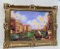 Preview: Bild mit Rahmen Gemälde 90x70cm Barock Wandbild Venedig Gondeln Bild Nostalgie
