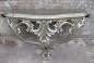 Preview: Wandkonsole Antik Silber Wandablage Blumenständer aus Italien in Rokoko Barock Stil 56x46x15cm