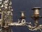 Preview: Wandkerzenhalter 2 Armig Wandkerzenleuchter antik gold mehrarmig Klavierleuchter schwenkbar Barockstil 82262 MADE IN ITALY