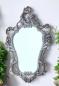 Preview: Barock Spiegel Wandspiegel Antik Silber 50x76cm Badspiegel Flurspiegel 3039