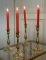 Mobile Preview: 2 x Kerzenleuchter Messing Gold Kerzenständer Kerzenhalter Leuchter Höhe :19 cm Artnr 80336