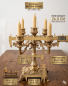 Preview: Kerzenständer 5 armig Gold Messing Massiv Mehrarmig Kerzenhalter Messing Kandelaber MADE IN ITALY