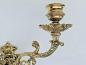 Preview: Wandkerzenhalter Barock Jugendstil Messing Gold 23cm Klavier- Wandleuchter SA221