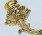 Preview: Wandkerzenhalter Barock Jugendstil Messing Gold 23cm Klavier- Wandleuchter SA221