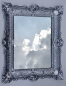 Preview: Bilderrahmen Silber barock 56x46 Fotorahmen Antik Rahmen Badspiegel Flurspiegel  30x40 mit Spiegel / Glas