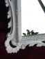 Preview: Wandspiegel Weiß Ornamente Barockspiegel Friseurspiegel Flurspiegel Mirror 43x37