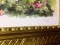 Preview: Gerahmte Gemälde Landschaftsbilder 90x70cm Blumen Haus Dorfhaus in Italien Balkon mit Blumen Landschaftsbild