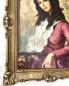 Preview: Gerahmte Gemälde Die Dame in Rot Barock Bild Frauenbild 90x70 Kunstdruck Bild Rahmen Wandbild Wanddeko