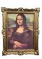 Preview: berühmteste Lächeln der Welt Mona Lisa von Leonardo Da Vinci barock 90x70 Bild mit Rahmen Gold Antik Gerahmte Gemälde berühmte bilder Kunstepoche