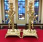 Preview: 2 x Kerzenleuchter Messing Kerzenständer Gold Kerzenhalter 28 cm Tischdeko