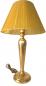 Preview: Tischleuchte , Nachttischlampe , Tischlampe  Gold / Senf Lampe Leuchte 54 cm