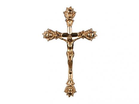 Wandkreuz,  Kreuz Kruzifix Messing JESUS Christus Altarkreuz jesus am kreuz 33 cm