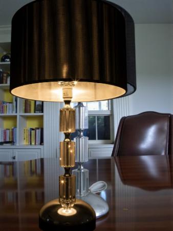 Preview: Tischleuchte Tischlampe Leselampen Lampe Nachttischlampe Kristalglas  50 cm Exklusiver tischlampe Edel