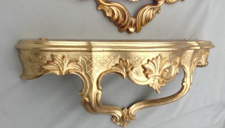 Barock Konsole, Wandkonsole  Gold Spiegelkonsolen Antik Wandregal Wandablage