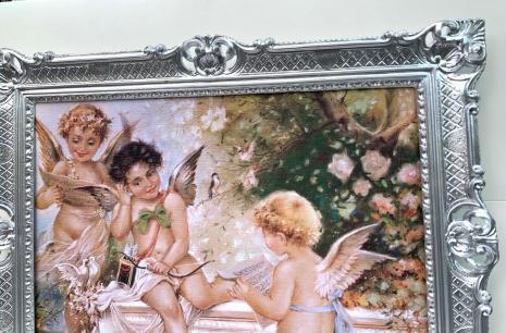 Gerahmte Gemälde Schutzengel Kunstdruckbild Engelsbild berühmte Engel Gemälde Engel Renaissance, italienische Renaissance-Malereien
