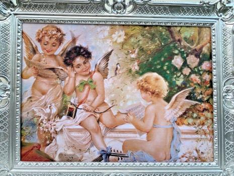 Gerahmte Gemälde Schutzengel Kunstdruckbild Engelsbild berühmte Engel Gemälde Engel Renaissance, italienische Renaissance-Malereien