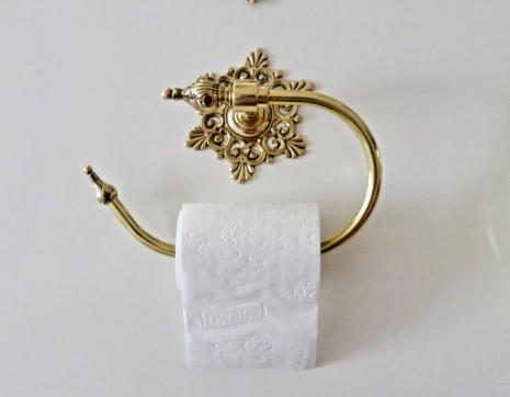Toilettenpapier-Halter Gold Wc Papierhalter Messing Klopapier Rollenhalter