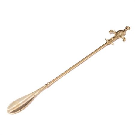 Preview: Luxus Schuhlöffel Schuhanzieher Messing Gold 50 cm edel hochwertig Antik