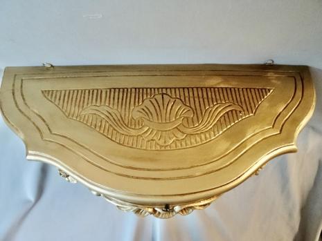 Wandkonsole mit Schublade Gold in Barock Antik Still Wandablage Aufbewahrung  B/H/T 50x27x20cm  Dekoratif cp84Gold