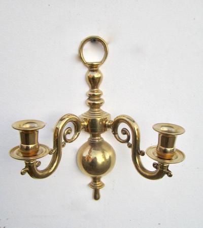 2 x Wandkerzenhalter Messing  gold Antik Kerzenleuchter KLAVIERLEUCHTER 30cm Wanddeko