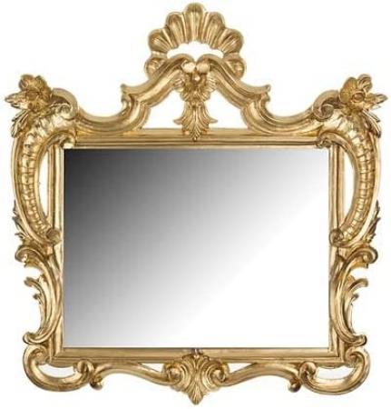 Barock Wandspiegel Antik Rechteckig Gold Badspiegel Spiegel 60X57 Shabby c494