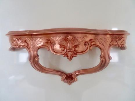 Wandkonsole Kupfer Barock stil Spiegelkonsole Wandregal Antik stil Wandablage