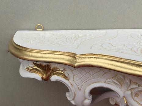 Wandkonsole barock Elfenbein Gold  45x21cm Wandregal BAROCK ANTIK  cp68Ig