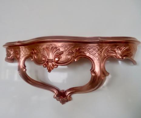 Wandkonsole Kupfer Barock stil Spiegelkonsole Wandregal Antik stil Wandablage